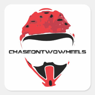 Pegatina Cuadrada Logo de C2W [texto negro]