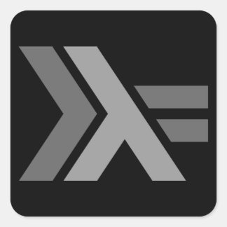 Pegatina Cuadrada Logo de Haskell Thompson-Wheeler
