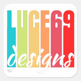 Pegatina Cuadrada Logo de "LUCE69 DESIGNS"