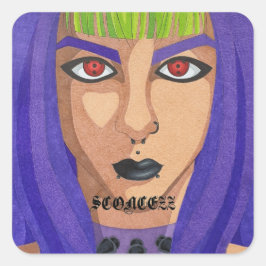 Pegatina Cuadrada logo de sconsizz