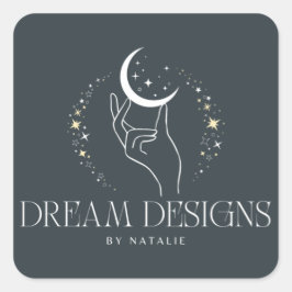 Pegatina Cuadrada Logo de Square Round corner