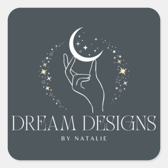 Pegatina Cuadrada Logo de Square Round corner (Anverso)