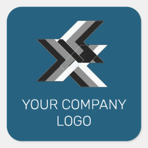 Pegatina Cuadrada LOGO DE SU EMPRESA, personalizado