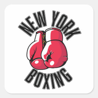 Pegatina Cuadrada Logo del Boxing de Nueva York