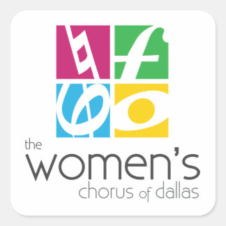 Pegatina Cuadrada Logo del Coro de Mujeres de Dallas