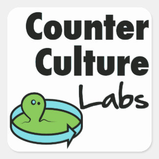 Pegatina Cuadrada Logo del cuadrado contra la cultura