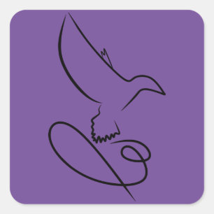 Pegatina Cuadrada logo-diseño-falco-vector