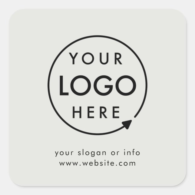 Pegatina Cuadrada Logo gris | Business Corporate Modern Professional (Anverso)