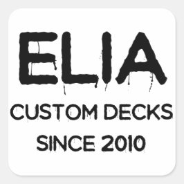 Pegatina Cuadrada Logo principal blanco