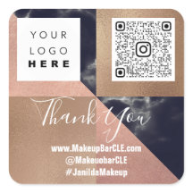 Logo QR Nombre de código Gracias Rubor Mármol de c