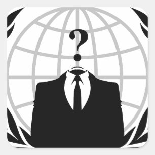 Pegatina Cuadrada Logotipo anónimo