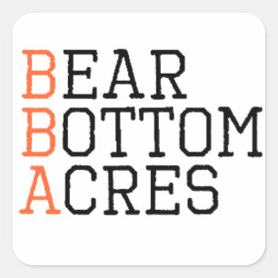 Pegatina Cuadrada Logotipo apilado