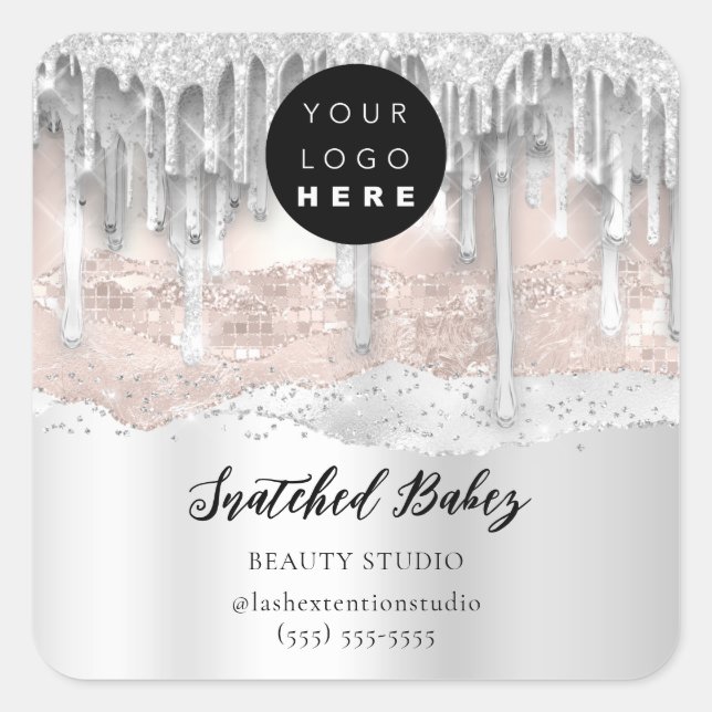 Pegatina Cuadrada Logotipo Código QR Gracias Atrapa Perforaciones Pl (Anverso)