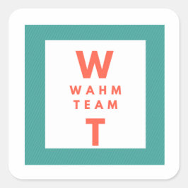 Pegatina Cuadrada Logotipo comercial Añadir su logotipo