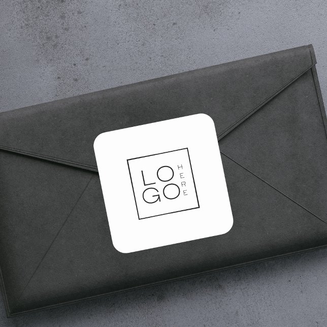 Pegatina Cuadrada Logotipo cuadrado personalizado para empresa minim (Subido por el creador)