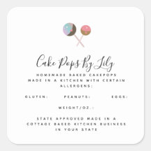 Logotipo de Cakepop Adorable Negocio de Comida Cas