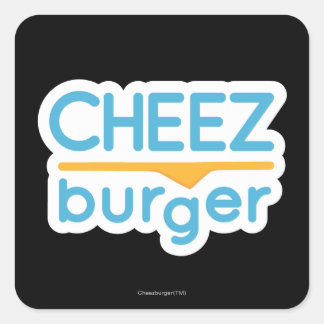 Pegatina Cuadrada Logotipo de Cheezburger (color)