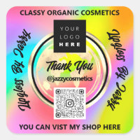Logotipo de código QR de negocios Gracias Mundo Ho