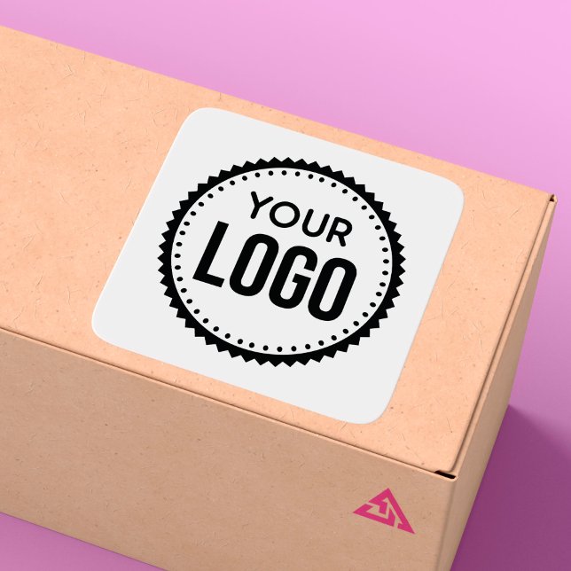Pegatina Cuadrada Logotipo de empresa personalizado (Subido por el creador)