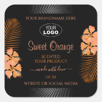 Logotipo de flores hawaianas Naranja de marcas de
