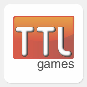 Pegatina Cuadrada Logotipo de juegos TTL