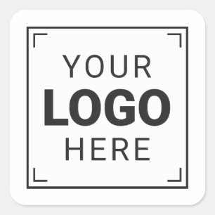 Pegatina Cuadrada Logotipo de la empresa firmante