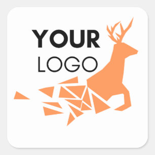 Pegatina Cuadrada Logotipo de la marca personalizado Business Compan