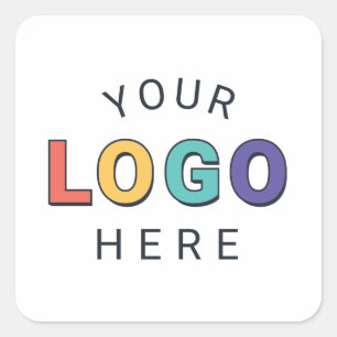 Pegatina Cuadrada Logotipo de la marca registrada