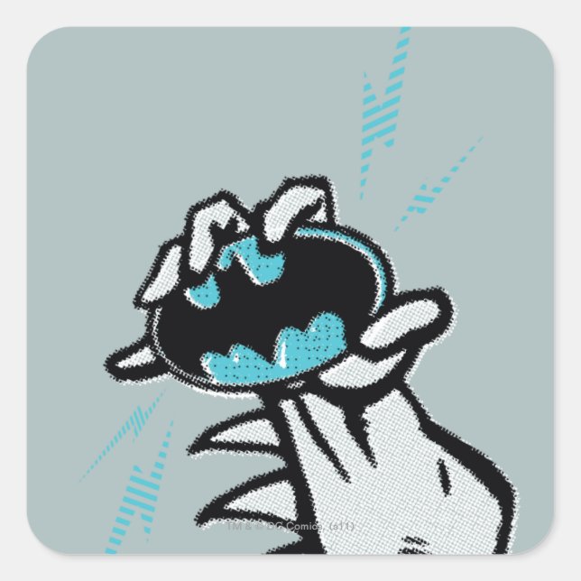 Pegatina Cuadrada Logotipo de la pista Batman 2 (Anverso)