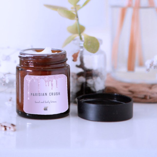 Pegatina Cuadrada Logotipo de negocios cosmético de goteo de Purpuri (Subido por el creador)