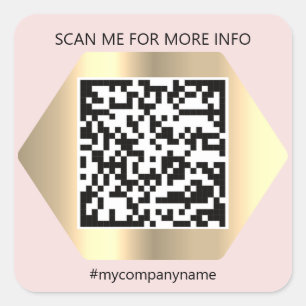 Pegatina Cuadrada Logotipo de personalizado Código QR Escaneo Para E