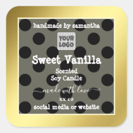 Pegatina Cuadrada Logotipo de personalizado Etiquetas de embalaje Go