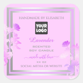 Pegatina Cuadrada Logotipo de personalizado Etiquetas de embalaje Pl