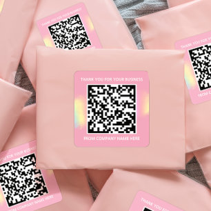 Pegatina Cuadrada Logotipo de personalizado Nombre de código QR Gra