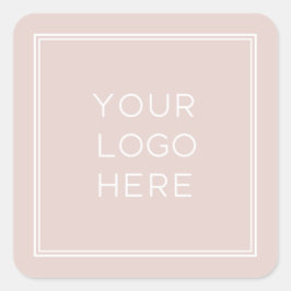 Pegatina Cuadrada Logotipo de Personalizado profesional | Sencillo y