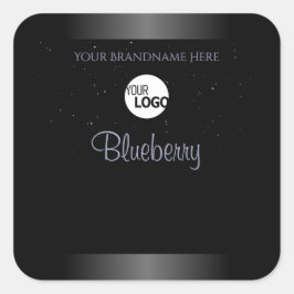 Pegatina Cuadrada Logotipo del Purpurina de etiquetas de producto gr