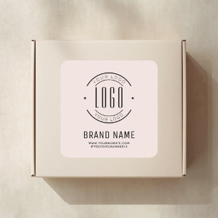 Pegatina Cuadrada logotipo empresarial de marca moderna personalizad