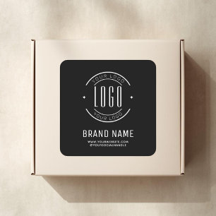 Pegatina Cuadrada logotipo empresarial de marca personalizado modern