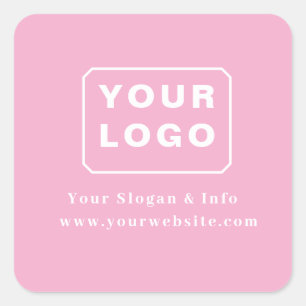 Pegatina Cuadrada Logotipo empresarial minimalista elegante personal