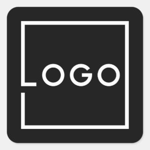 Pegatina Cuadrada Logotipo Empresarial Personalizado