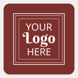 Pegatina Cuadrada Logotipo Empresarial Personalizado Moderno Minimal
