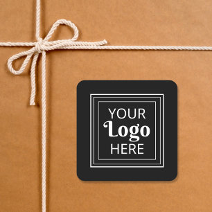 Pegatina Cuadrada Logotipo Empresarial Personalizado Moderno Minimal
