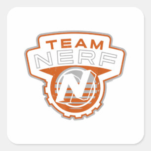 Pegatina Cuadrada Logotipo Nerf Team