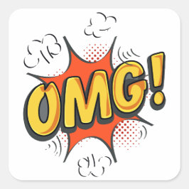 Pegatina Cuadrada logotipo OMG
