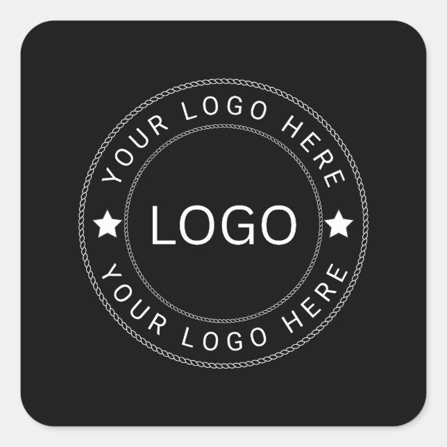 Pegatina Cuadrada Logotipo personalizado (Anverso)