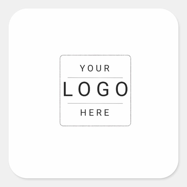 Pegatina Cuadrada Logotipo personalizado (Anverso)
