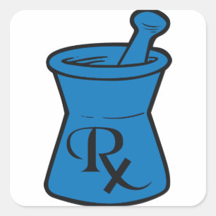 Pegatina Cuadrada Logotipo RX