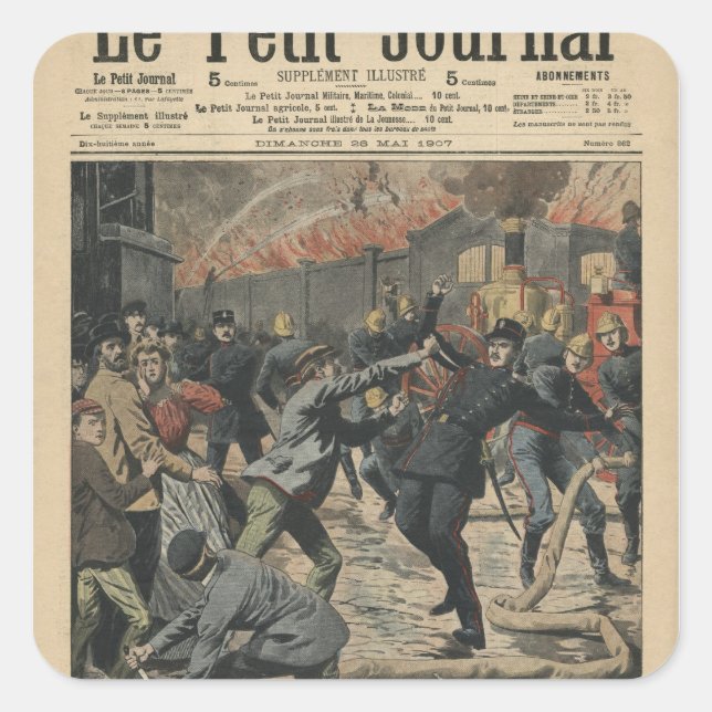 Pegatina Cuadrada Logros de Apache (Anverso)