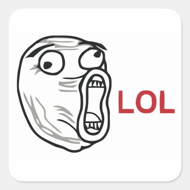 PEGATINA CUADRADA LOL (Anverso)