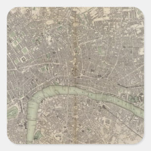 Pegatina Cuadrada Londres 1843